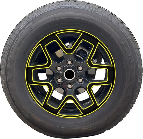 BOGAR TECH DESIGNS for Ford Bronco 2021-2026 Wheel Rim Chrome Delete – Precut Vinyl Trim Overlay, Gloss Black Blackout Look in Saudi Arabia