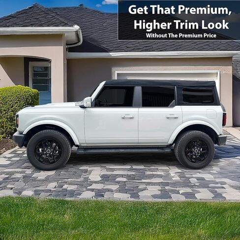 BOGAR TECH DESIGNS for Ford Bronco 2021-2026 Wheel Rim Chrome Delete – Precut Vinyl Trim Overlay, Gloss Black Blackout Look in Saudi Arabia