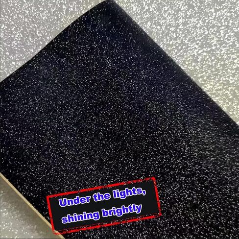 Matte Glitter Black Vinyl Wrap for Cars Motorcycle Exterior Interior Decals, Car Styling Vinyl Car Wrap Sticker Sheet (59.8" x 19.69") in Kuwait