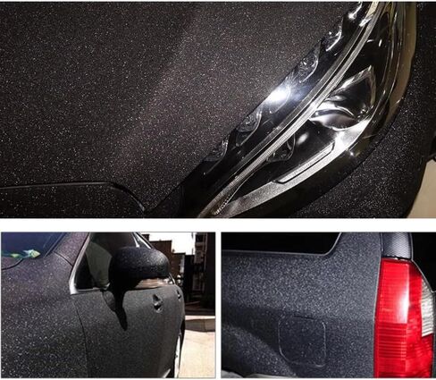 Matte Glitter Black Vinyl Wrap for Cars Motorcycle Exterior Interior Decals, Car Styling Vinyl Car Wrap Sticker Sheet (59.8" x 19.69") in Kuwait