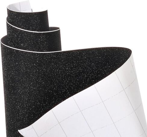 Matte Glitter Black Vinyl Wrap for Cars Motorcycle Exterior Interior Decals, Car Styling Vinyl Car Wrap Sticker Sheet (59.8" x 19.69") in Kuwait