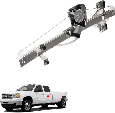 Rear Right Passenger Side Power Window Regulator with Motor Assembly Compatible for 2007-2013 Chevy Silverado/GMC Sierra 1500 2500HD 3500HD, Replacement 741-389 in Saudi Arabia