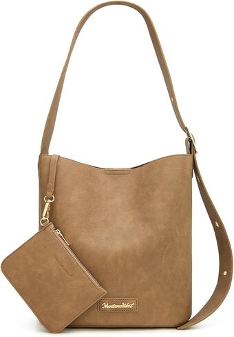Montana West Medium Hobo Bags for Women with Coin Purse, Soft PU Leather Bucket Shoulder Ladies Handbag with Adjustable Strap in Saudi Arabia