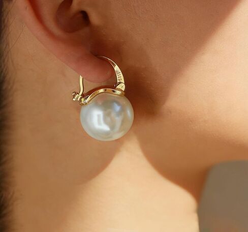 أقراط اللؤلؤ للنساء العصرية الذهب هوب اللؤلؤ انخفاض الأقراط الفضة الاسترليني آخر قرط الاذن المرصع الأزياء والمجوهرات in Kuwait