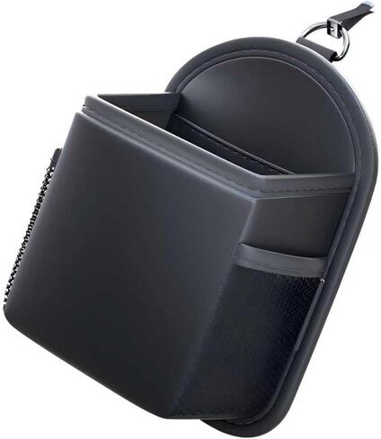 Car Air Vent Storage Bag Organizer Pocket, Multi-functional Air Conditioner Vent Organizer for ID Cards Glasses Phones Pens Keys, Keeps Your Car Neat & Tidy for Stress-free Journey (Black) in Saudi Arabia