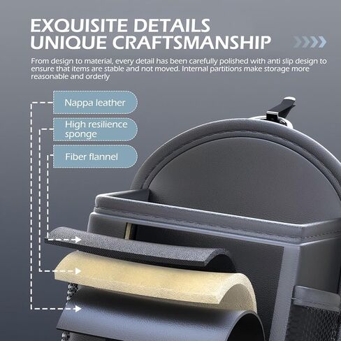 Car Air Vent Storage Bag Organizer Pocket, Multi-functional Air Conditioner Vent Organizer for ID Cards Glasses Phones Pens Keys, Keeps Your Car Neat & Tidy for Stress-free Journey (Black) in Saudi Arabia