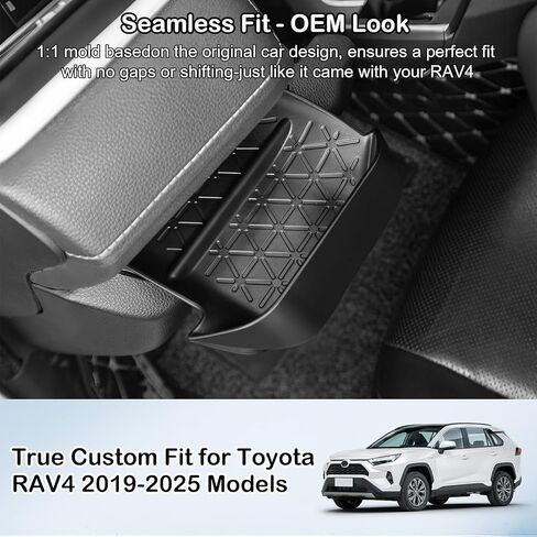 صندوق تخزين درج السائق CARFIB مناسب لملحقات Toyota RAV4 2025 2024 2023 2022 2021 2020 2019 بساط جانبي للسائق علبة القفازات مع مقبض سحب in Saudi Arabia