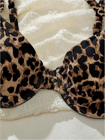 Women's Two Piece Swimsuits Push Up Cheetah Leopard Print Cheeky Thong Bikini Sets Bathing Suit in Saudi Arabia
