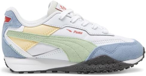 حذاء رياضي برباط من PUMA Kids Boys Blktop Rider BTS كاجوال - أبيض in Saudi Arabia