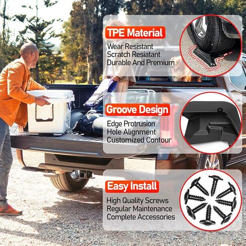 اللوحات الطينية لسيارة Toyota Tundra 2022-2026، واقيات الرذاذ الأمامية والخلفية المطورة لجميع الأحوال الجوية متوافقة مع Tundra 2022 2023 2024 2025 2026، 4 قطع لا تتطلب الحفر (لا تناسب موديلات SR) in Saudi Arabia