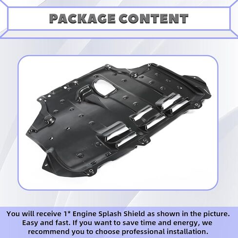 HECASA Engine Splash Shield متوافق مع 2012-2019 Ford Focus C-Max Transit Connect لاستبدال FO1228121 AV6Z6P013A 12450414 تحت استبدال غطاء الحماية in Kuwait