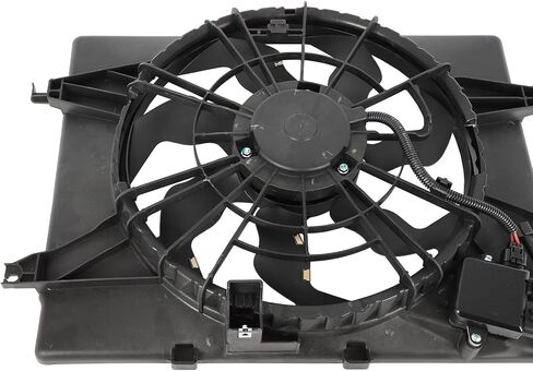 Radiator Cooling Fan Assembly Compatible with 2014-2016 for Kia for Optima 2.4L 2013-2015 for Hyundai for Sonata 2.4L, Black Radiator Fan Direct Fit Replacement for Engine Cooling Fan in Saudi Arabia
