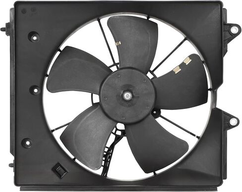 مجموعة مروحة تبريد الرادياتير متوافقة مع 2009-2014 لـ Acura لـ TL 3.5L 2009 2011 2012 2013 2014 لـ Acura لـ TL 3.7L، مروحة الرادياتير السوداء مناسبة مباشرة للاستبدال لمروحة تبريد المحرك in Saudi Arabia