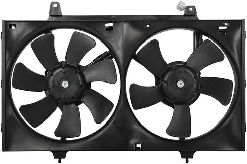 Radiator Cooling Fan Assembly Compatible with 1993-1997 for Nissan for Altima 2.4L, Black Radiator Fan Direct Fit Replacement for Engine Cooling Fan in Saudi Arabia