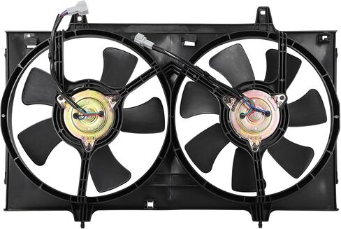 Radiator Cooling Fan Assembly Compatible with 1993-1997 for Nissan for Altima 2.4L, Black Radiator Fan Direct Fit Replacement for Engine Cooling Fan in Saudi Arabia