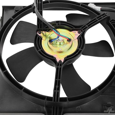 Radiator Cooling Fan Assembly Compatible with 1993-1997 for Nissan for Altima 2.4L, Black Radiator Fan Direct Fit Replacement for Engine Cooling Fan in Saudi Arabia
