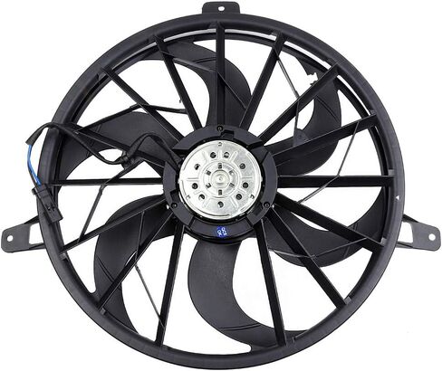Cooling Fan Assembly Compatible with 1999-2000 for Jeep for Grand Cherokee 4.7L 1999-2003 for Jeep for Grand Cherokee 4.0L, Black Radiator Fan Direct Fit Replacement for Engine Cooling Fan in Saudi Arabia