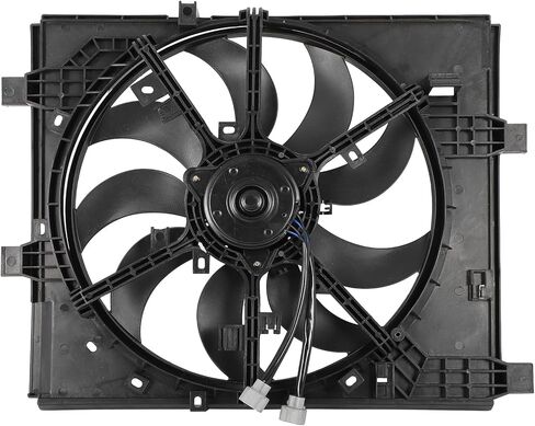 مجموعة مروحة تبريد الرادياتير متوافقة مع 2011-2017 لنيسان لجوك 1.6L، مروحة مشعاع سوداء مناسبة مباشرة لاستبدال مروحة تبريد المحرك in Saudi Arabia