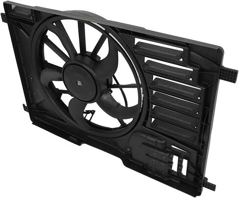 مجموعة مروحة التبريد متوافقة مع 2013-2016 لسيارة Ford for Escape 2.5L 2013-2017 لسيارة Ford for Focus 2.0L، مروحة مشعاع سوداء مناسبة مباشرة للاستبدال لمروحة تبريد المحرك in Saudi Arabia