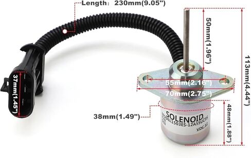 1pc 1503ES-12A5SUC9S CC28 Fuel Shut Off Solenoid SA4668-S SA5019 SA-4289T 12V in Kuwait