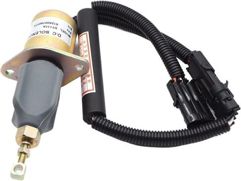 1pc Diesel Engine Generator Fuel Shut Off Solenoid DT117A/612600180175 Stop Solenoid 24V in Kuwait