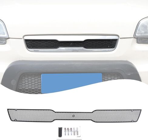 حشوات شبكية أمامية للسيارة، زخارف شبكية أمامية متوافقة مع Kia Soul 2009-2013، حشوات شبكية شبكية للمصد السفلي، ملحقات خارجية شبكية مقاومة للحشرات (أسود (نمط B)) in Kuwait