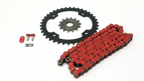 09-13 fits Yamaha YFM350 350 Raptor Red Non O-Ring Chain & Black Sprocket 12/40 98L in Saudi Arabia