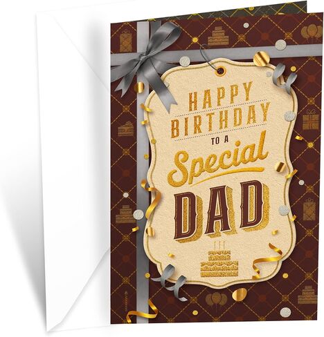 بطاقة عيد ميلاد الأب Prime Greetings، مصنوعة في أمريكا، مخزون بطاقات سميك مع ظرف ممتاز معبأ في بريد عرض تقديمي قابل لإعادة الاستخدام، صديق للبيئة، 5 بوصة × 7.75 بوصة in Saudi Arabia