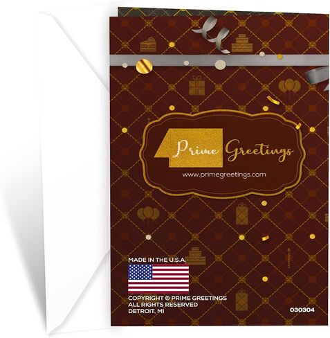 بطاقة عيد ميلاد الأب Prime Greetings، مصنوعة في أمريكا، مخزون بطاقات سميك مع ظرف ممتاز معبأ في بريد عرض تقديمي قابل لإعادة الاستخدام، صديق للبيئة، 5 بوصة × 7.75 بوصة in Saudi Arabia
