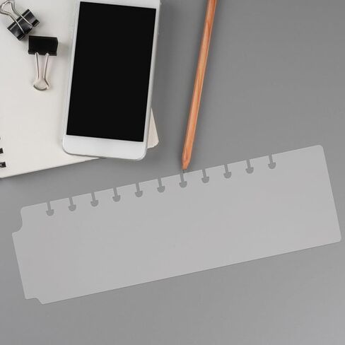 Zerodeko 5pcs Mini Plastic Binder Dividers with Tabs for Notebooks and Planners Transparent Spiral Planner Bookmarks and Organizer Separators Practical for School Office and Professional in Saudi Arabia