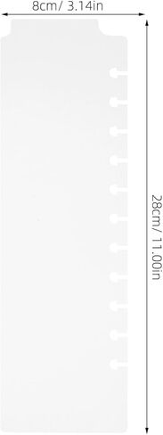 Zerodeko 5pcs Mini Plastic Binder Dividers with Tabs for Notebooks and Planners Transparent Spiral Planner Bookmarks and Organizer Separators Practical for School Office and Professional in Saudi Arabia