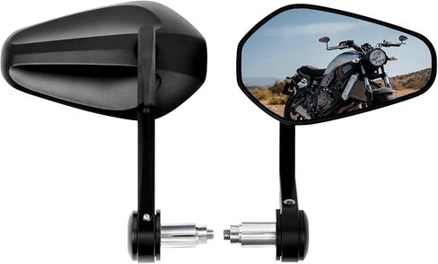Bar End Mirrors - 7/8" Handlebars Motorcycle Side Mirrors Compatible with Honda Rebel 300 500,CB650R,Vulcan S,Z900, V Star 650,MT-07,MT-09,Road King, Street Glide in Saudi Arabia