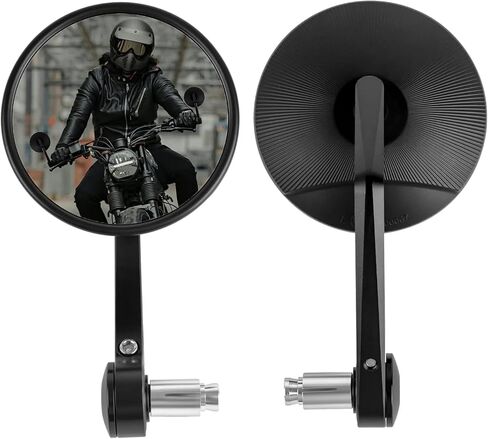 Bar End Mirrors - 7/8" Handlebars Motorcycle Side Mirrors Compatible with Honda Rebel 300 500,CB650R,Vulcan S,Z900, V Star 650,MT-07,MT-09,Road King, Street Glide in Saudi Arabia