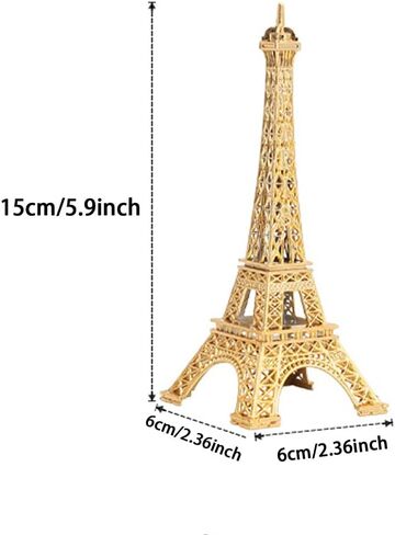 Eiffel Tower Statue, Romantic Paris Architecture Model Decor, Building Kits Decor Metal France Tower, Model Building Kits Eiffel Tower for Home Decoration(Size:15cm/5.9inch) in Saudi Arabia