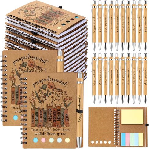 Jetec 12 Set Christmas Nurse Appreciation Gifts Bulk Thank You Inspirational Kraft Spiral Notebooks with Sticky Notes Pen for Nursing Coworker Medical Staff Healthcare Office Supplies (Nurse Style) in Saudi Arabia