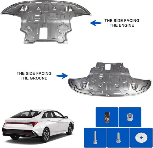 Front Engine Guard Mud Flaps w/Screw Hardware Compatible with 2024 2025 Hyundai Elantra Engine Splash Shield Under Car Shield Cover Board in Saudi Arabia