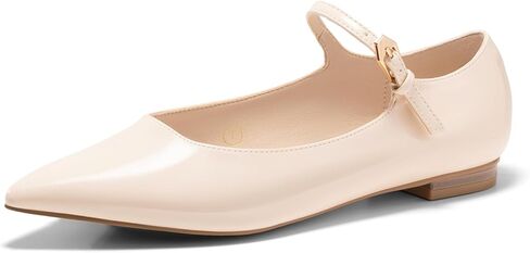 Coutgo Womens Mary Jane Flats Closed Pointed Toe Ballet Flats Ankle Strap Work Dress Shoes in Saudi Arabia