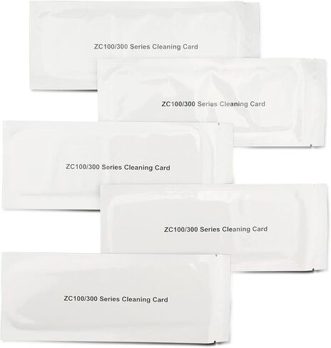Cleaning Kit Fit for Zebra ZC100, ZC150, ZC300, ZC350 ID Card Printers, 5Pcs Single-Use Cleaning Cards Replace 105999-311 105999311 in Kuwait