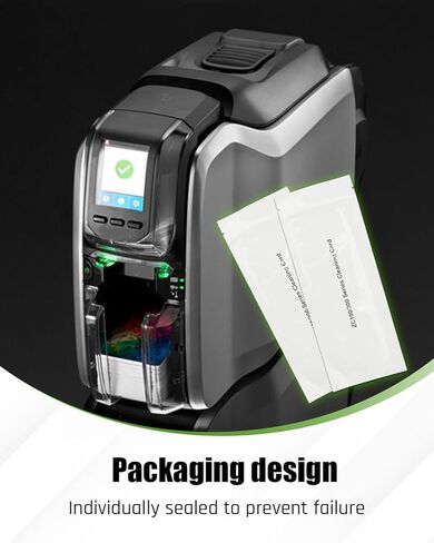 Cleaning Kit Fit for Zebra ZC100, ZC150, ZC300, ZC350 ID Card Printers, 5Pcs Single-Use Cleaning Cards Replace 105999-311 105999311 in Kuwait