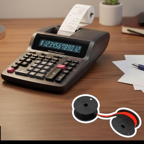 8 عبوات من أشرطة الآلة الحاسبة ب، استبدال بكرة مزدوجة عالمية باللون الأسود/الأحمر متوافق مع فيكتور 7010 كاسيو RB-02 DR120TM DR140TM DR270TM CS-2612، إضافة حبر الآلة (VCT7010) in Saudi Arabia