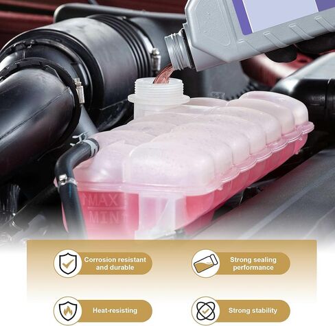 PartsFlow 603-281 خزان خزان سائل تبريد المحرك مع غطاء متوافق مع 1992-2000 BMW Z3/323i/323is/328i/328is/M3/528i/325i/325is 17111723520 in Kuwait