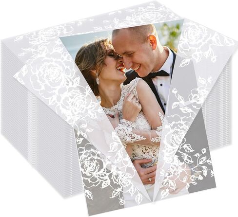 100 قطعة من سترات Vellum من Ysglory لدعوات 5 × 7 وأكمام دعوة ورقية من ورق Vellum مطوية مسبقًا وبطانة شفافة 115 جرامًا لكل متر مربع لحفلات الزفاف وأعياد الميلاد وحفلات استقبال المولود الجديد in Kuwait