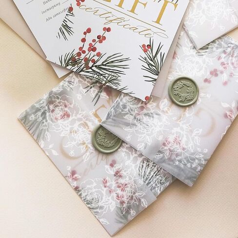 100 قطعة من سترات Vellum من Ysglory لدعوات 5 × 7 وأكمام دعوة ورقية من ورق Vellum مطوية مسبقًا وبطانة شفافة 115 جرامًا لكل متر مربع لحفلات الزفاف وأعياد الميلاد وحفلات استقبال المولود الجديد in Kuwait