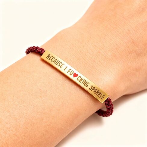 Roe Dolph Because I Fucking Sparkle Bracelets Shine Inspirational Motivational Badass You Got This Bracelet Jewelry Gifts for Women in Saudi Arabia