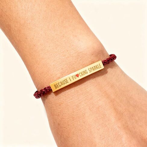 Roe Dolph Because I Fucking Sparkle Bracelets Shine Inspirational Motivational Badass You Got This Bracelet Jewelry Gifts for Women in Saudi Arabia