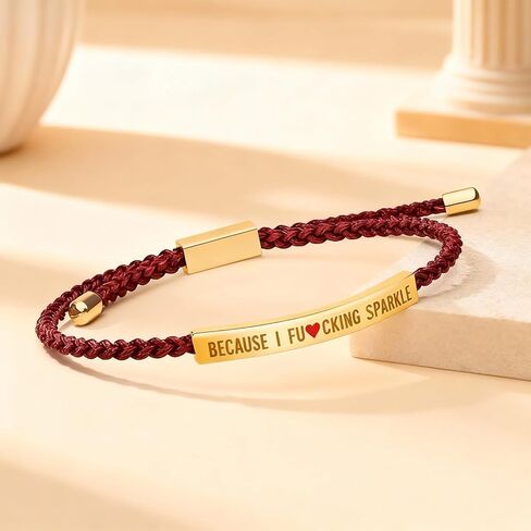 Roe Dolph Because I Fucking Sparkle Bracelets Shine Inspirational Motivational Badass You Got This Bracelet Jewelry Gifts for Women in Saudi Arabia