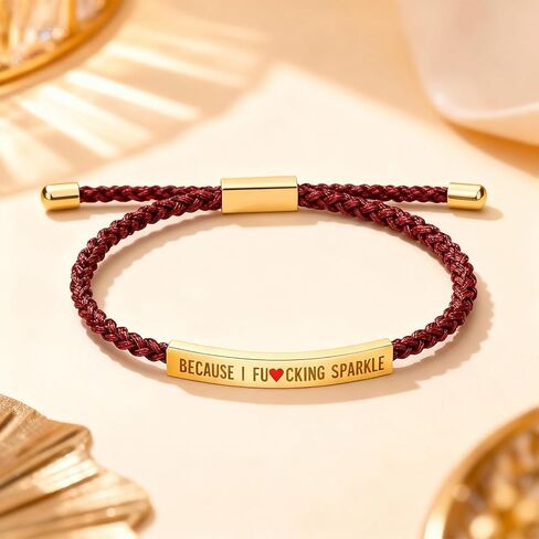 Roe Dolph Because I Fucking Sparkle Bracelets Shine Inspirational Motivational Badass You Got This Bracelet Jewelry Gifts for Women in Saudi Arabia