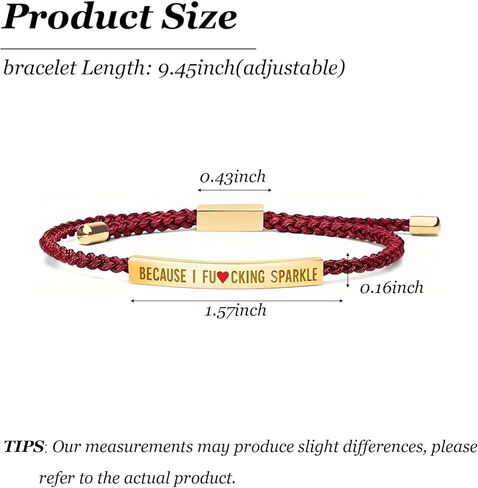 Roe Dolph Because I Fucking Sparkle Bracelets Shine Inspirational Motivational Badass You Got This Bracelet Jewelry Gifts for Women in Saudi Arabia