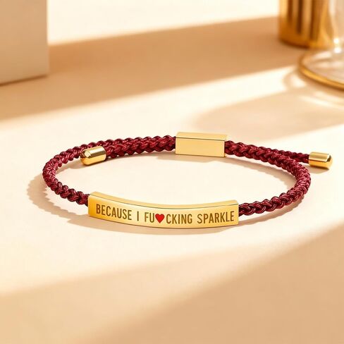 Roe Dolph Because I Fucking Sparkle Bracelets Shine Inspirational Motivational Badass You Got This Bracelet Jewelry Gifts for Women in Saudi Arabia