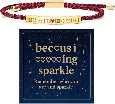 Roe Dolph Because I Fucking Sparkle Bracelets Shine Inspirational Motivational Badass You Got This Bracelet Jewelry Gifts for Women in Saudi Arabia
